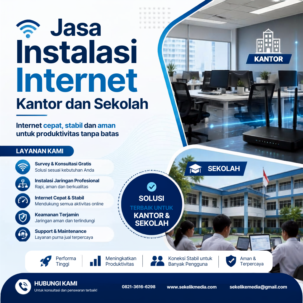 Jasa Instalasi Internet Kantor dan Sekolah