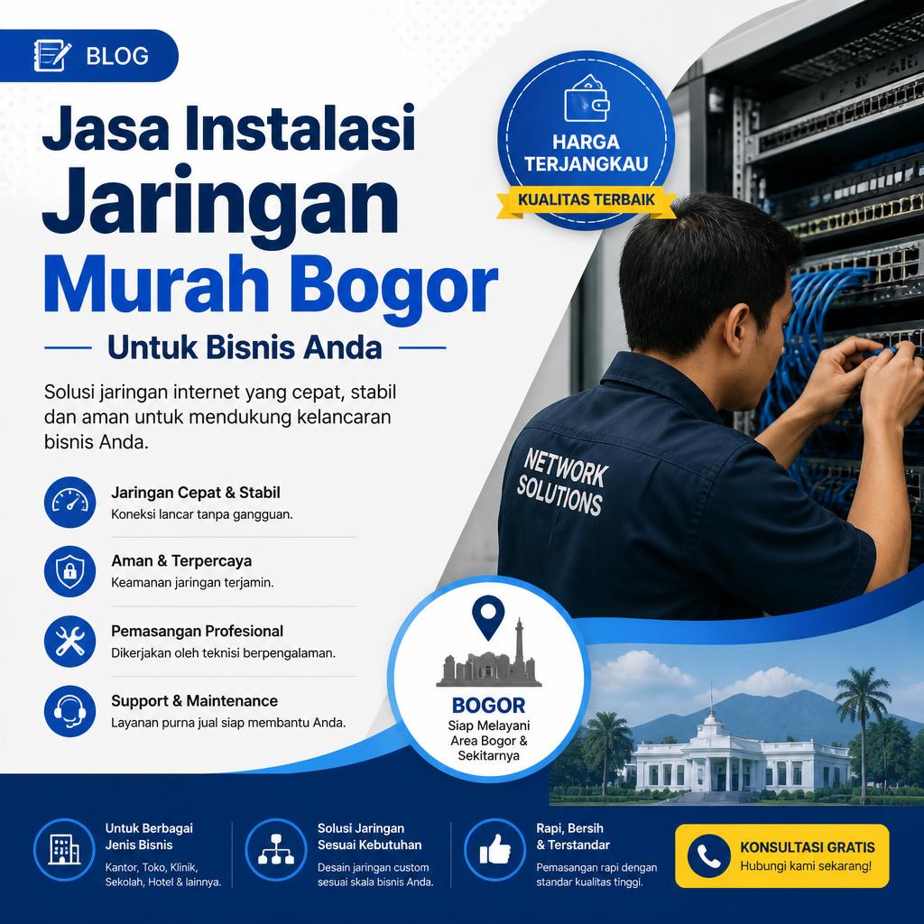 Jasa Instalasi Jaringan Murah Bogor Untuk Bisnis Anda